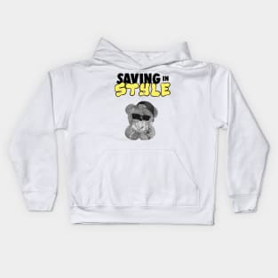 Saving In Style Funny Gift Kids Hoodie